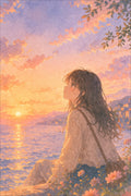 Dreamy Sunset Anime Art