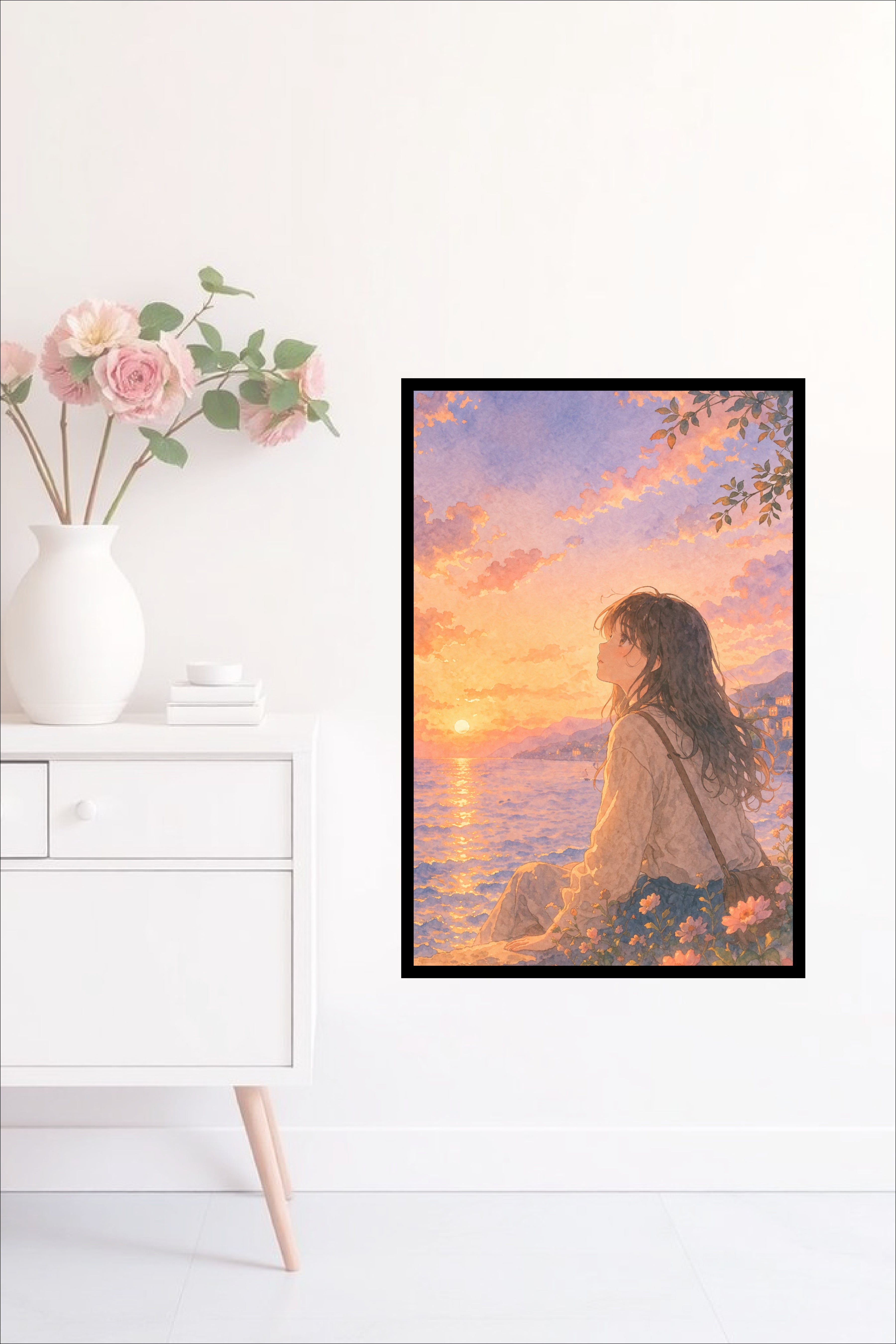 Dreamy Sunset Anime Art