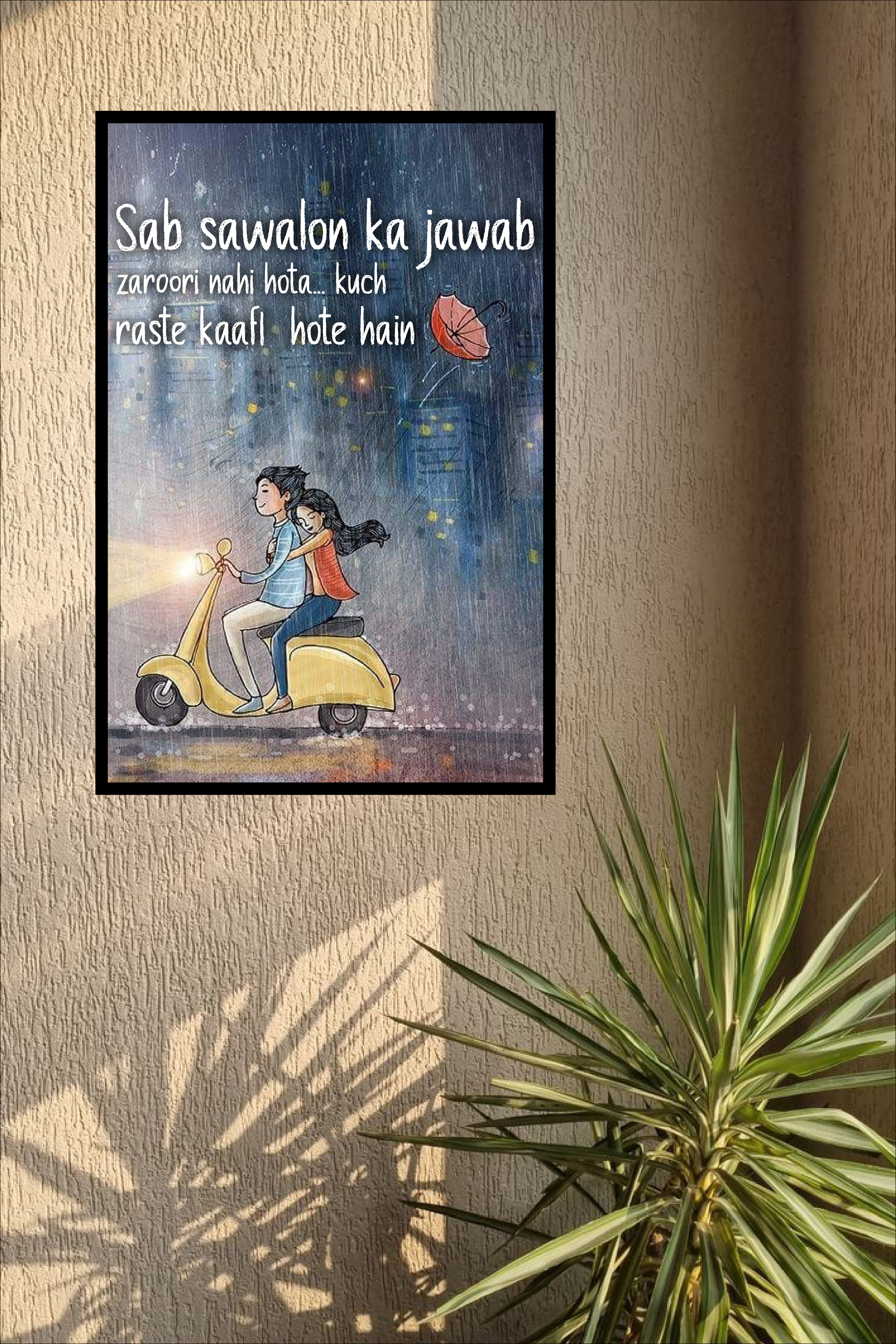 Rain Love Quote Poster