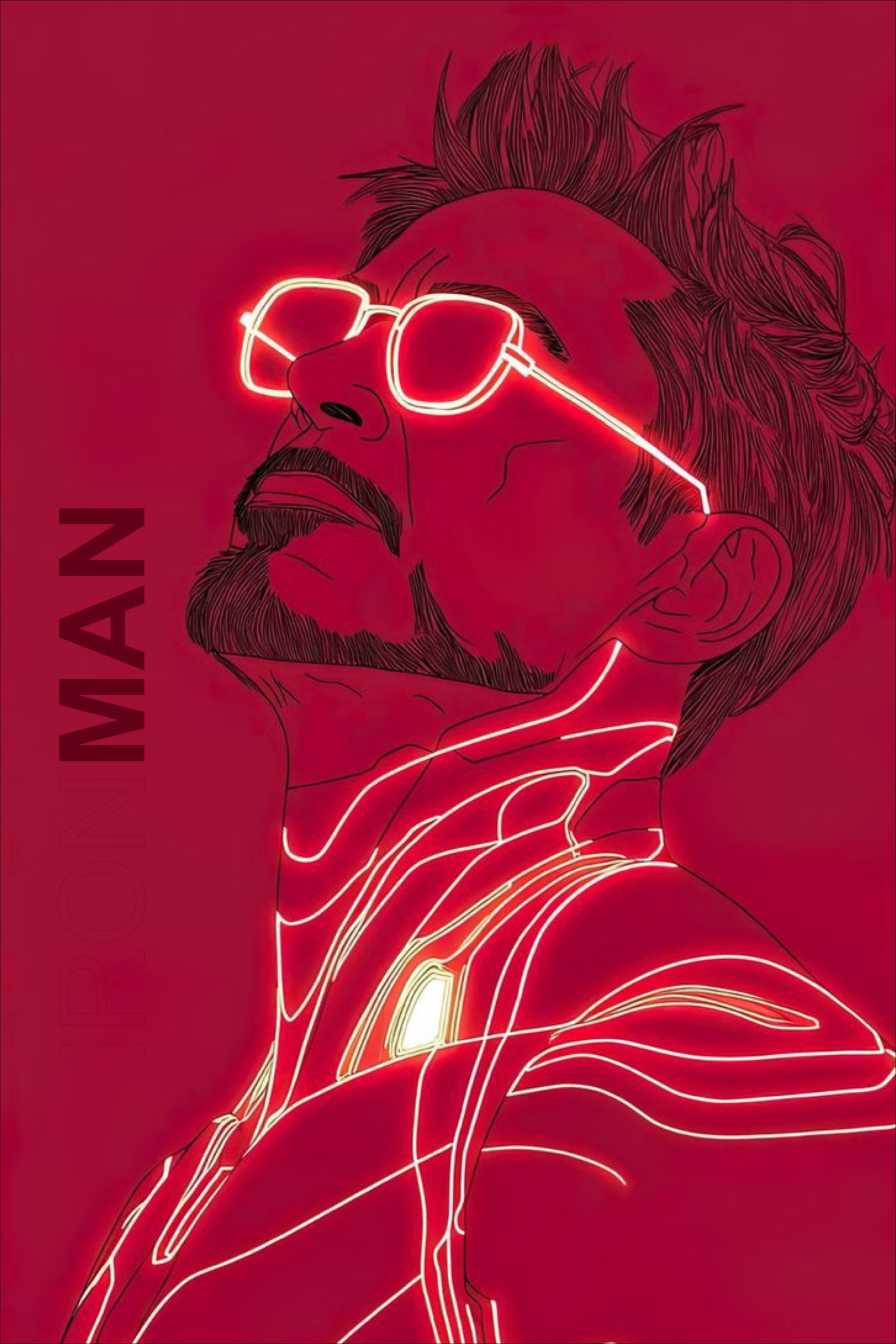 Ironman Neon Art