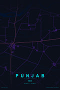 Punjab Map Poster