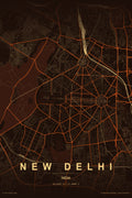 New Delhi Map Poster