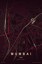 Mumbai Map Poster