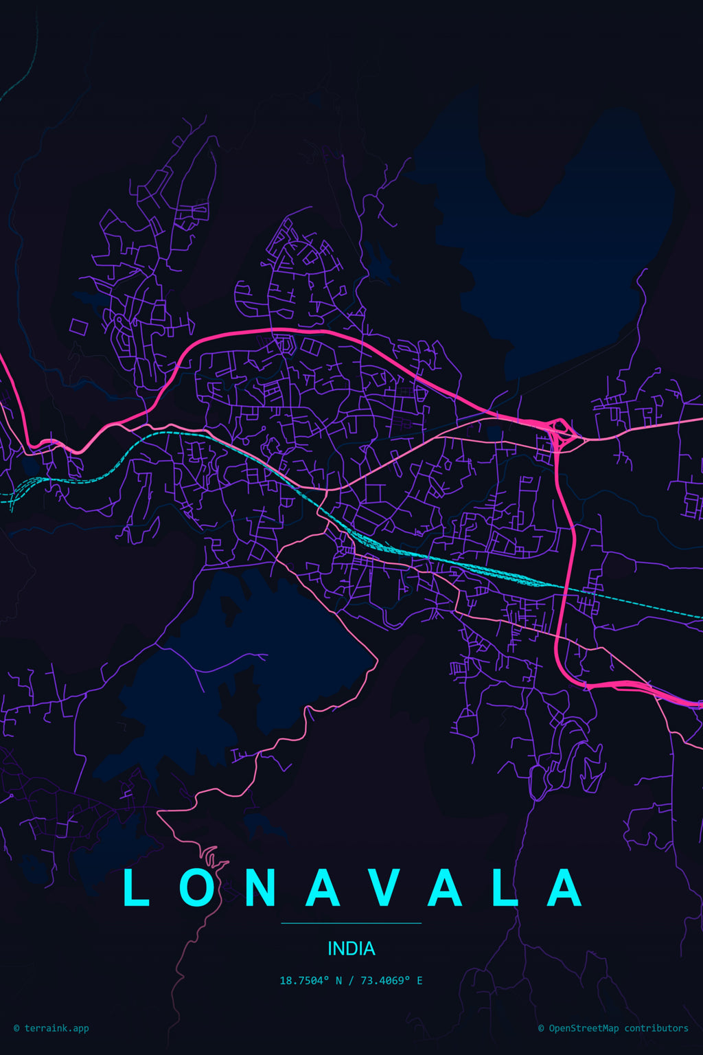 Lonavala Map Poster