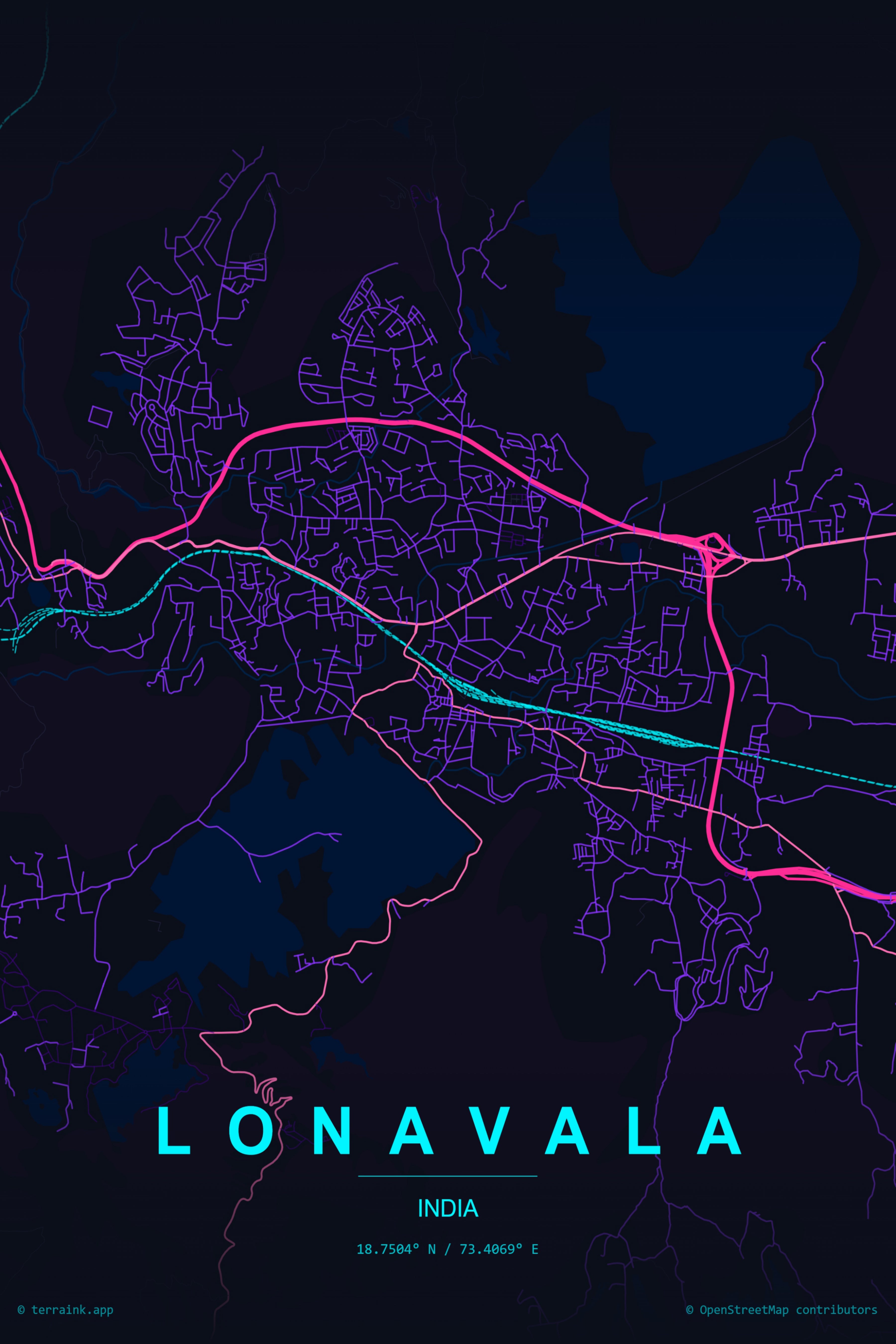 Lonavala Map Poster