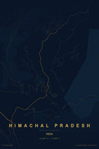 Himachal Map Poster