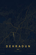Dehradun Map Poster