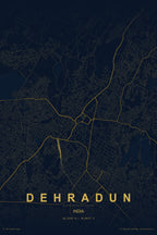 Dehradun Map Poster