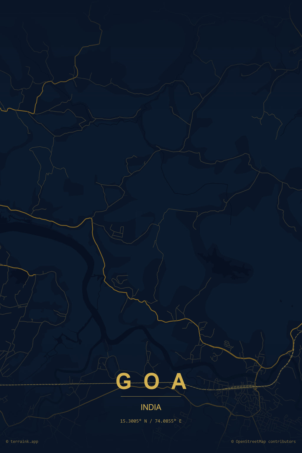Goa Map Poster