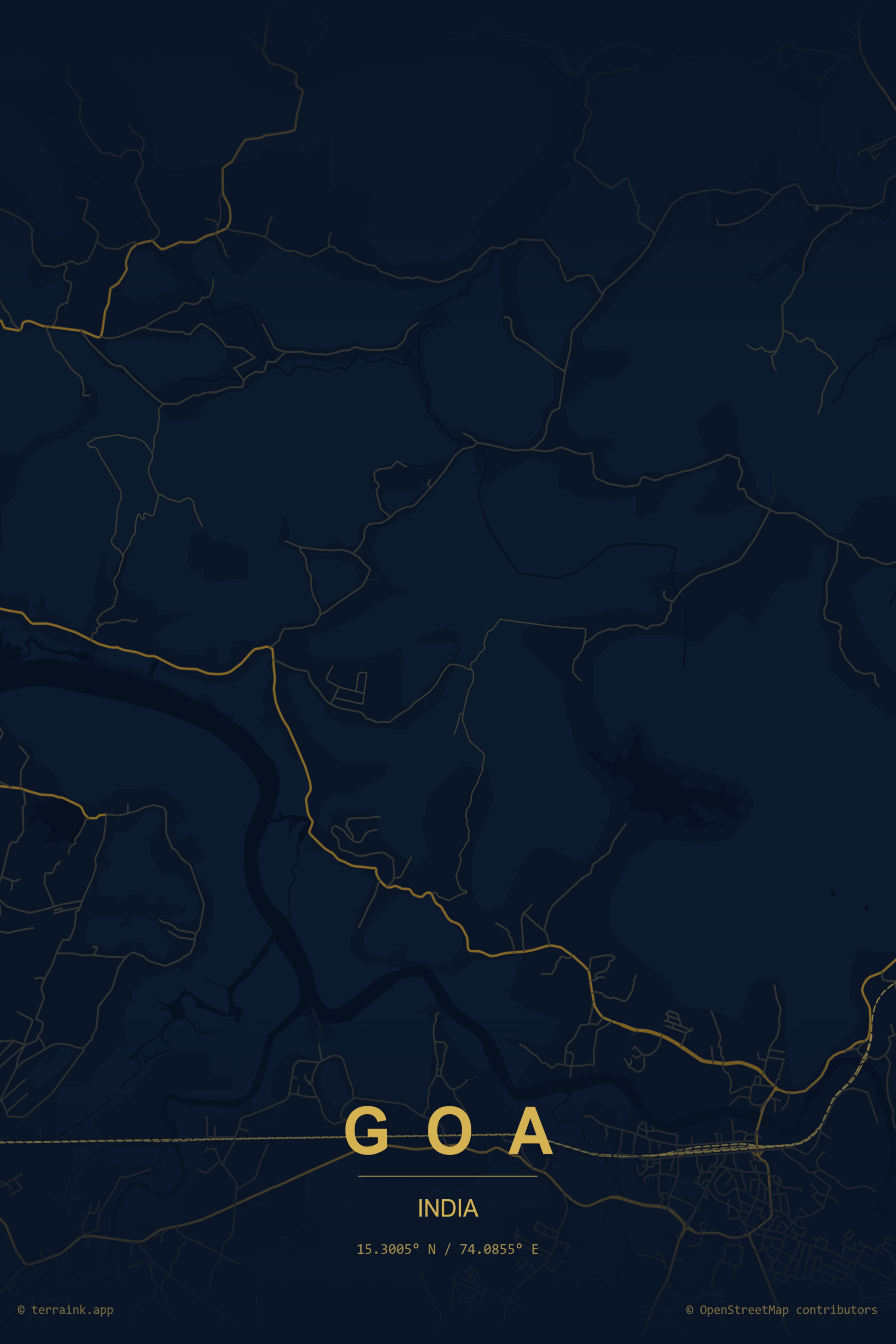 Goa Map Poster